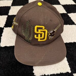 Men's San Diego Padres Pro Brown Double City Pink Undervisor Snapback Hat